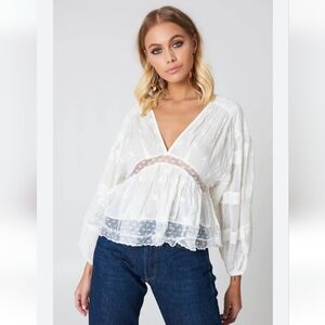 Free People White Blouse